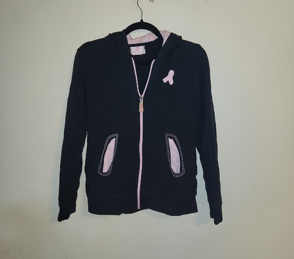 White Cross Black and Pink Jacket